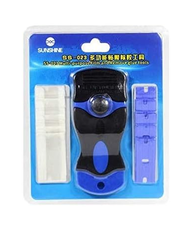 Lâminas de aço inoxidável e plástico para reparo de telefone universal Sunshine, raspadores para tela LCD, adesivos de vidro, ferramentas para remoção de cola SS-023