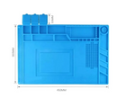 Manta De Bancada Resistente Ao Calor Silicone Anti-estática para reparo do telefone móvel (Azul) 30*45cm