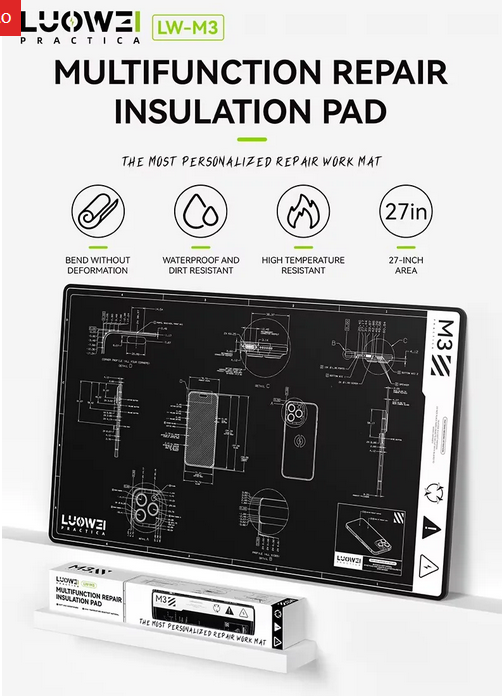 Luowei LW-M3 Manta de isolamento para reparos multifuncionais com resistência a altas temperaturas 593mm X 345mm