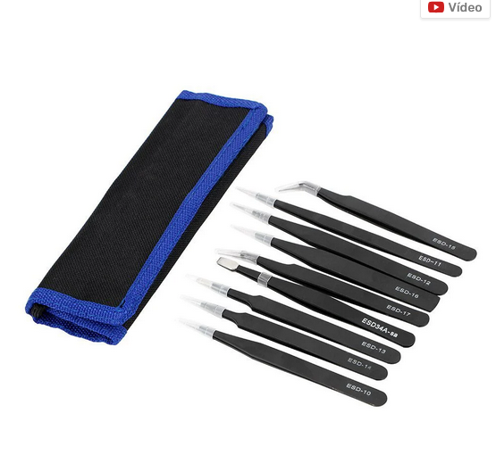 kit de pinças antiestáticas ESD