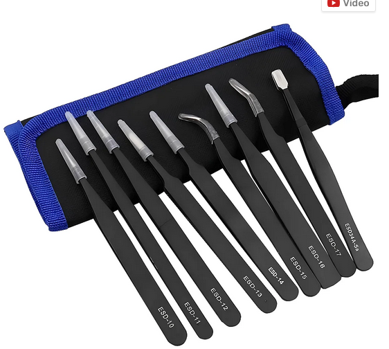 kit de pinças antiestáticas ESD