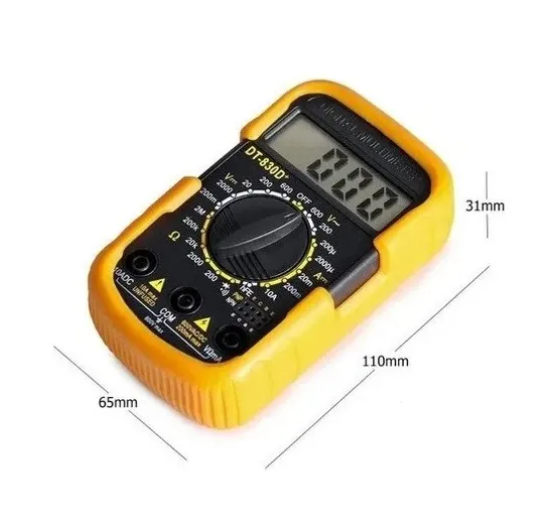 Multímetro Digital Dt 830d+ Com Capa Silicone Profissional