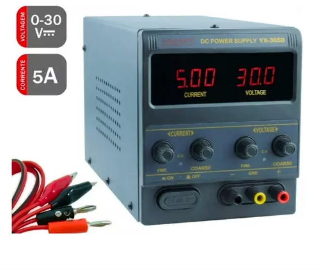 Fonte Bancada Assimétrica Digital Regulável 30v 5a Yaxun