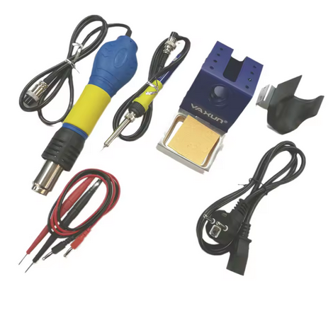 Yaxun-estação 884d+ de solda 3 em 1, alta qualidade, ar quente, fonte de alimentação dc, 15v