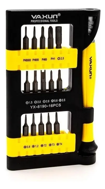 Kit De Chave De Fenda Yaxun Yx-8190 Celulares 16pçs