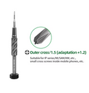 RELIFE-RL-728 Chave de fenda para reparo portátil, forte absorção magnética, mudo rolamento S2 Steel Gun, UNIDADE