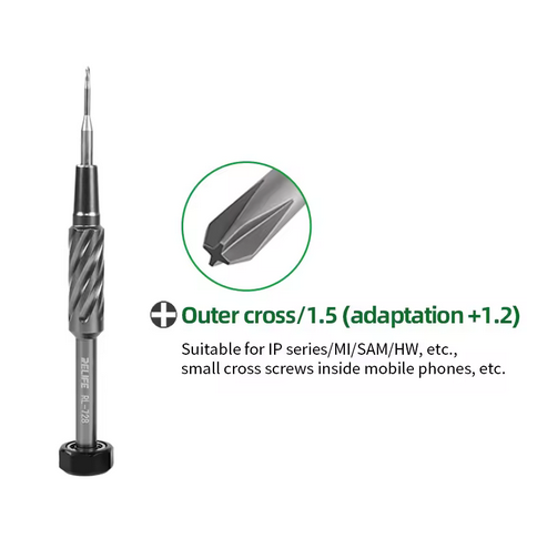 RELIFE-RL-728 Chave de fenda para reparo portátil, forte absorção magnética, mudo rolamento S2 Steel Gun, UNIDADE