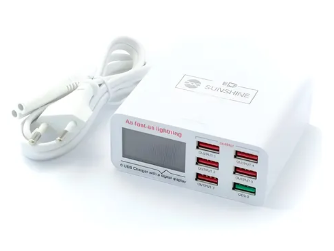 Carregador Rápido Sunshine Ss-304q 6 Portas Usb