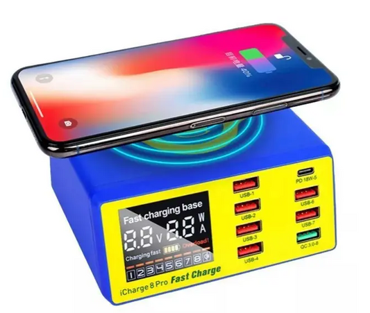 Carregador Sem Fio Mechanic Icharge 8 Pro 100W 8 Usb Bivolt