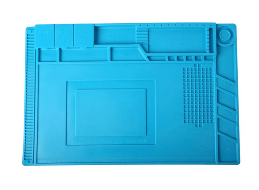 Manta De Bancada Resistente Ao Calor Silicone Anti-estática para reparo do telefone móvel (Azul) 30*45cm