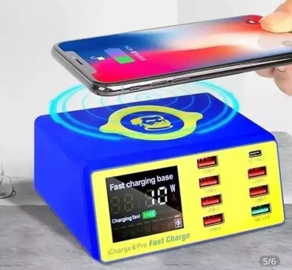 Carregador Sem Fio Mechanic Icharge 8 Pro 100W 8 Usb Bivolt