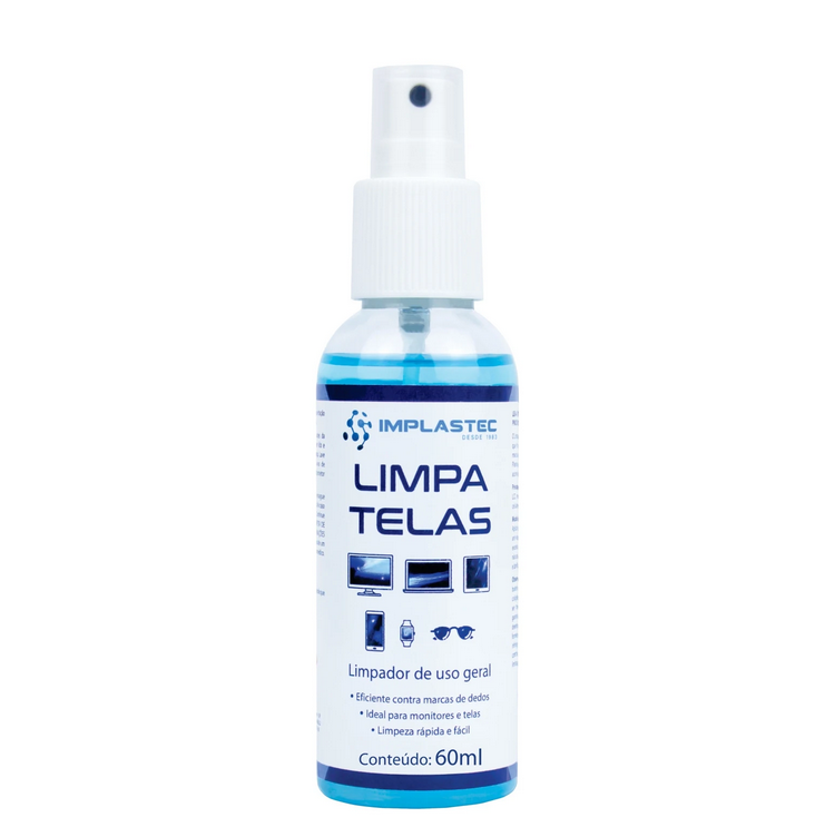 Limpa Telas Monitor Notebook Tv Celular - 60ml Implastec