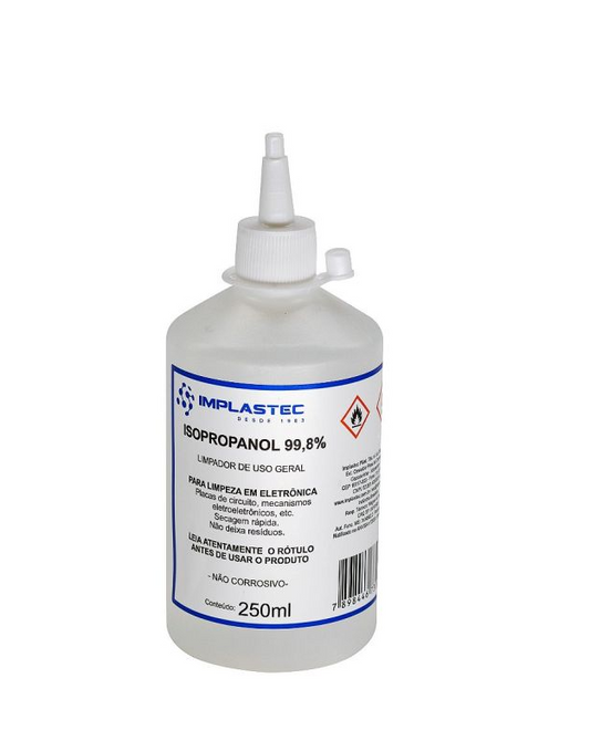 Álcool Isopropílico Isopropanol 99,8% Implastec 250ml