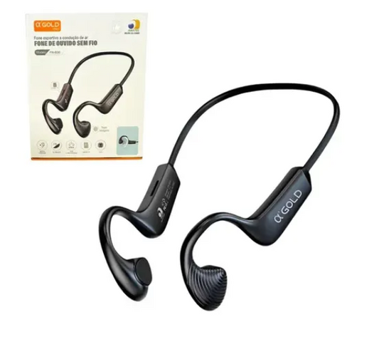 Fone Bluetooth Condução Óssea Air Sem Fio Fn-b30 Cor Preto