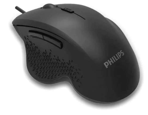 Mouse Para Maos Grandes Philips Preto M444