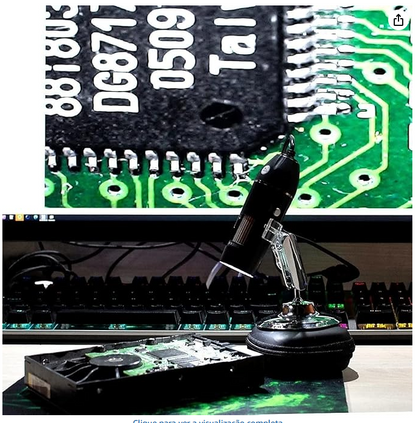 Microscópio Digital Usb Zoom 1600x Profissional Técnico Pc